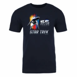 Star Trek 55th Anniversary Adult Short Sleeve T-Shirt 7 Star Trek 55th Anniversary Adult Short Sleeve T-Shirt -T-shirt Store ST 55 1 Adult ShortSleeve Tshirt Mockup Navy
