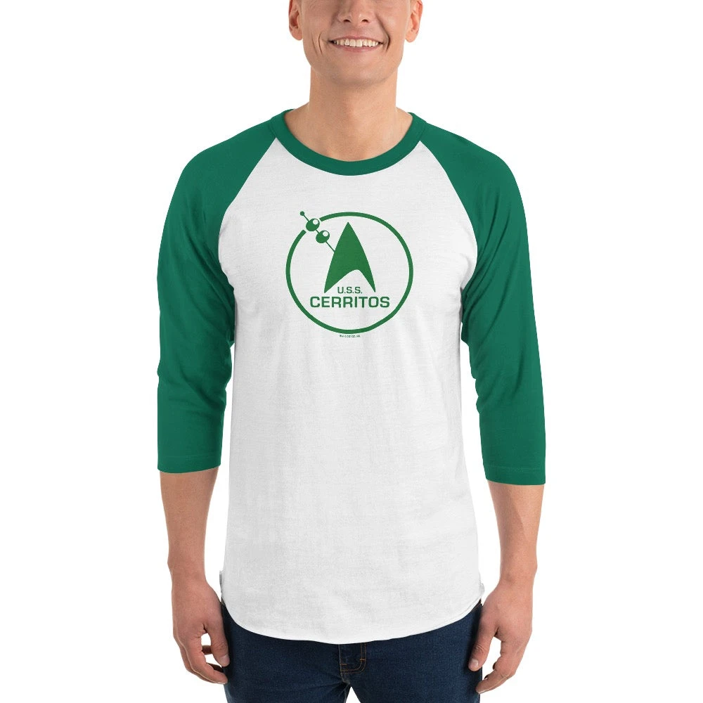 Star Trek: Lower Decks U.S.S. Cerritos Logo Unisex 3/4 Sleeve Raglan Shirt 5 Star Trek: Lower Decks U.S.S. Cerritos Logo Unisex 3/4 Sleeve Raglan Shirt - Image 3