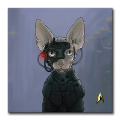Star Trek: The Next Generation Borg Cat Premium Gallery Wrapped Canvas -T-shirt Store ST Cats Canvas RO 1 borg cat