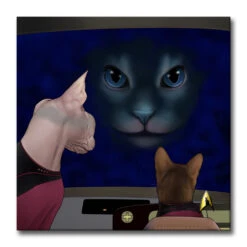 Star Trek: The Next Generation Hologram Cat Premium Gallery Wrapped Canvas -T-shirt Store ST Cats Canvas RO 1 hologram cats 992347e7 6d9f 463d 818c 9701799f6c3e