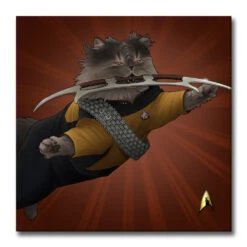 Star Trek: The Next Generation Worf Cat Premium Gallery Wrapped Canvas 5 Star Trek: The Next Generation Worf Cat Premium Gallery Wrapped Canvas -T-shirt Store ST Cats Canvas RO 1 worf cat
