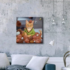 Star Trek: The Original Series Tribble Cat Premium Gallery Wrapped Canvas 20" X 20"
