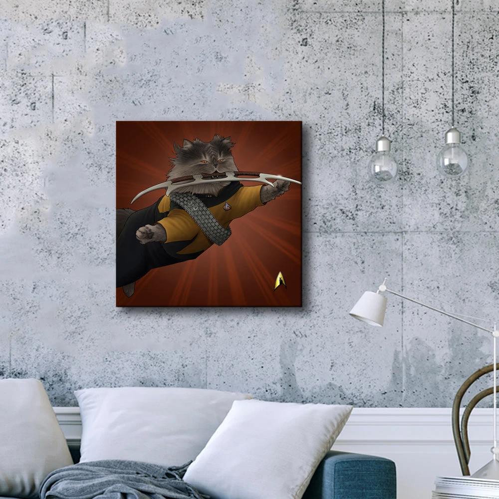 Star Trek: The Next Generation Worf Cat Premium Gallery Wrapped Canvas 3 Star Trek: The Next Generation Worf Cat Premium Gallery Wrapped Canvas
