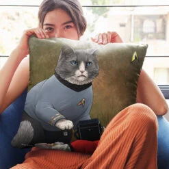 Star Trek: The Original Series McCoy Cat Pillow - 16" X 16"