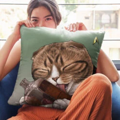 Star Trek: The Original Series Milk Cat Pillow - 16" X 16"