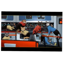 Star Trek: The Original Series Crew Cats Black Sherpa Blanket -T-shirt Store ST Cats TOS Sherpa crew cats RO 1 512722b1 15f6 4890 81e8 e08c1a1ae1c3