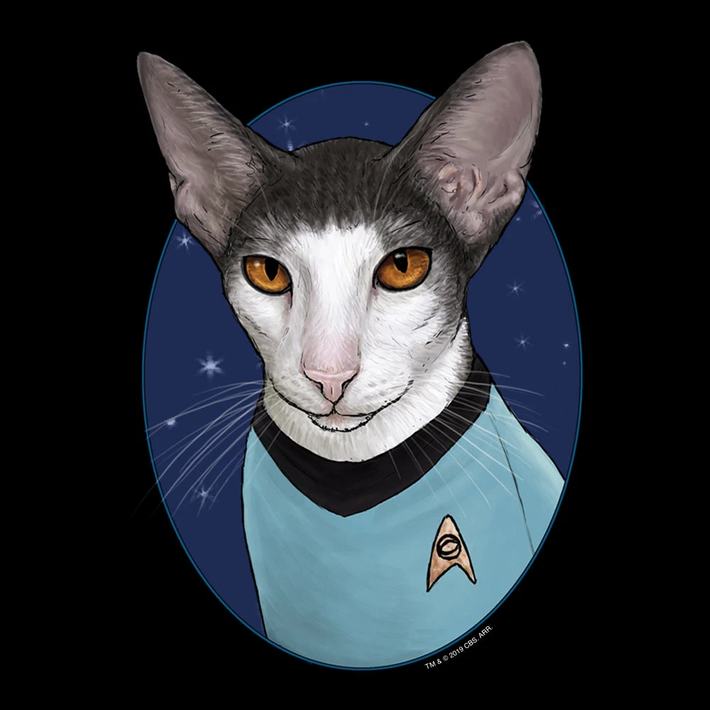 Star Trek: The Original Series Spock Cat Portrait Short Sleeve T-Shirt 4 Star Trek: The Original Series Spock Cat Portrait Short Sleeve T-Shirt - Image 2