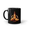Star Trek: Discovery Klingon Logo Black Mug -T-shirt Store ST D KLH 11oz Black Mug Mockup Left
