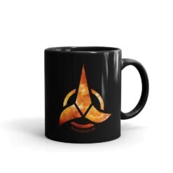 Star Trek: Discovery Klingon Logo Black Mug -T-shirt Store ST D KLH 11oz Black Mug Mockup Right
