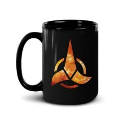 Star Trek: Discovery Klingon Logo Black Mug -T-shirt Store ST D KLH 15oz Black Mug Mockup Left