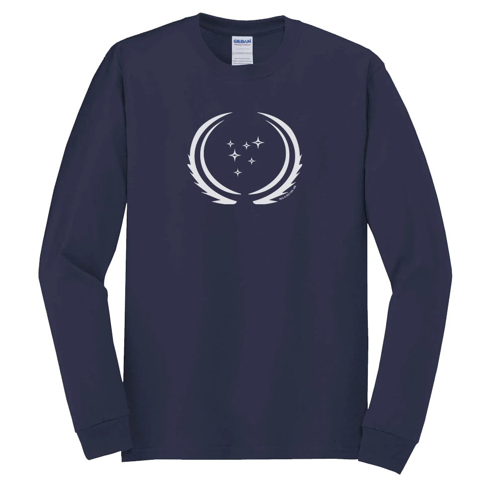 Star Trek: Discovery UFP Flag Adult Long Sleeve T-Shirt 4 Star Trek: Discovery UFP Flag Adult Long Sleeve T-Shirt - Image 2