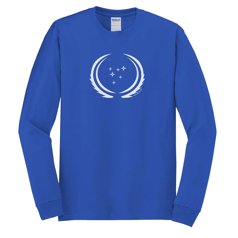 Star Trek: Discovery UFP Flag Adult Long Sleeve T-Shirt 3 Star Trek: Discovery UFP Flag Adult Long Sleeve T-Shirt