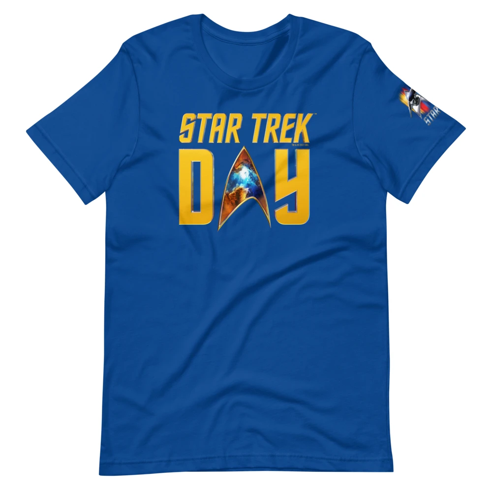 Star Trek Day 55th Anniversary Nebula Logo Unisex Premium T-Shirt 6 Star Trek Day 55th Anniversary Nebula Logo Unisex Premium T-Shirt - Image 4