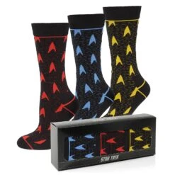 Star Trek 3-Pair Sock Gift Set -T-shirt Store ST DS3 SC 1