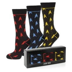 Star Trek 3-Pair Sock Gift Set -T-shirt Store ST DS3 SC 2