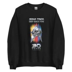 Star Trek: Deep Space Nine 30th Anniversary Fleece Crewneck Sweatshirt -T-shirt Store ST DS30 77 100862 BLACK MF