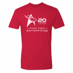 Star Trek: Enterprise 20th Anniversary Adult Short Sleeve T-Shirt -T-shirt Store ST E 20 100011 Adult ShortSleeve Tshirt Red MF
