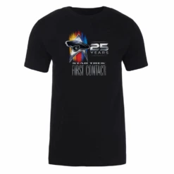 Star Trek: First Contact 25th Anniversary Adult Short Sleeve T-Shirt -T-shirt Store ST FC 25A TS CA 100331 BLACK MF