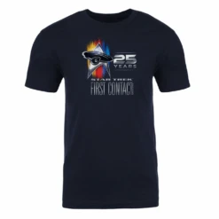 Star Trek: First Contact 25th Anniversary Adult Short Sleeve T-Shirt -T-shirt Store ST FC 25A TS CA 100331 NAVY MF