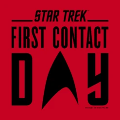 Star Trek: First Contact Day Black Logo Adult Short Sleeve T-Shirt 7 Star Trek: First Contact Day Black Logo Adult Short Sleeve T-Shirt -T-shirt Store ST FC BLOGO 100011 Adult ShortSleeve Tshirt RO