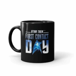 Star Trek: First Contact Day Nebula Logo Mug -T-shirt Store ST FC NLOGO 100040 11oz Black Mug Left MF 1