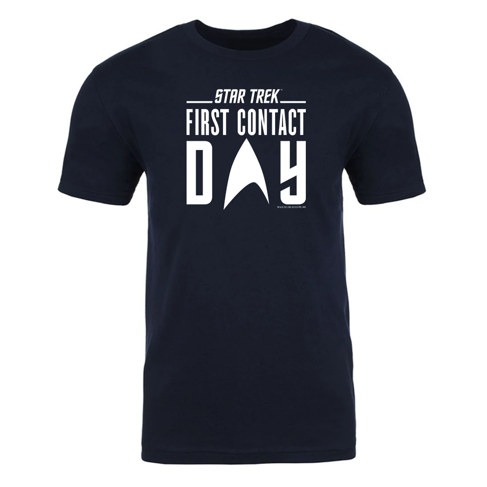 Star Trek: First Contact White Logo Adult Short Sleeve T-Shirt 5 Star Trek: First Contact White Logo Adult Short Sleeve T-Shirt - Image 3
