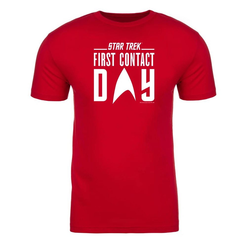 Star Trek: First Contact White Logo Adult Short Sleeve T-Shirt 3 Star Trek: First Contact White Logo Adult Short Sleeve T-Shirt