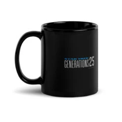 Star Trek: Generations 25 Logo Black Mug -T-shirt Store ST G 25 Left 11oz Black 5