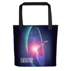 Star Trek: Generations Kirk & Picard Logo Tote Bag