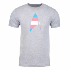 Star Trek: Discovery GLAAD Delta Adult Short Sleeve T-Shirt -T-shirt Store ST GLAAD1 Adult ShortSleeve Tshirt Mockup HeatherGrey