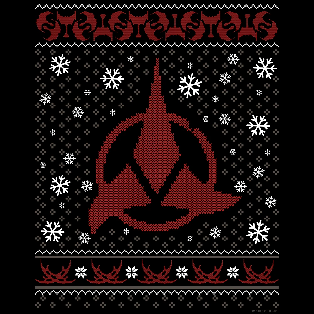 Star Trek Klingon Holiday Fleece Crewneck Sweatshirt 4 Star Trek Klingon Holiday Fleece Crewneck Sweatshirt - Image 2