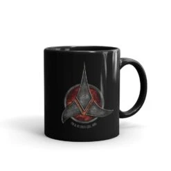 Star Trek Klingon Logo Black Mug -T-shirt Store ST K Logoh 11oz Black Mug Mockup Right