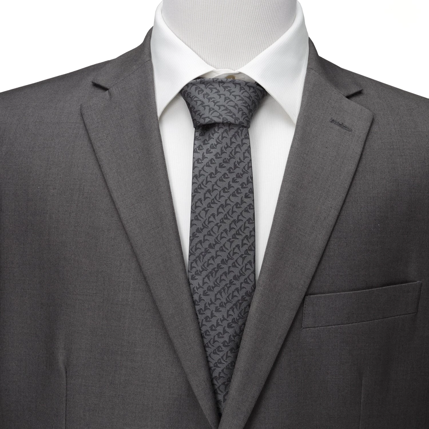 Star Trek Klingon Gray Men's Tie 8 Star Trek Klingon Gray Men's Tie - Image 6