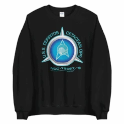 Star Trek: Lower Decks Cetacean Ops Delta Large Logo Fleece Crewneck Sweatshirt 8 Star Trek: Lower Decks Cetacean Ops Delta Large Logo Fleece Crewneck Sweatshirt -T-shirt Store ST LD CODLL 100362 BLK MF