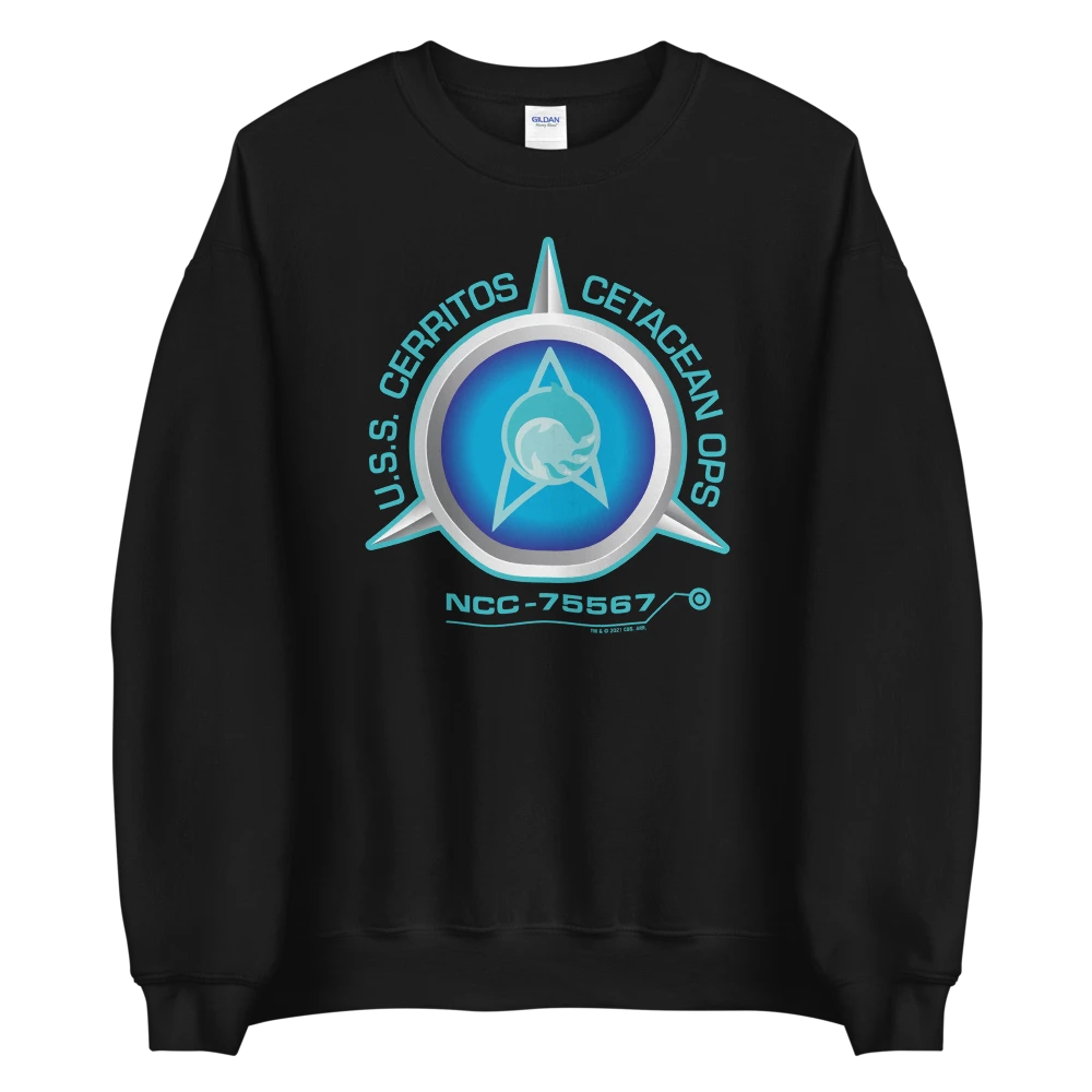 Star Trek: Lower Decks Cetacean Ops Delta Large Logo Fleece Crewneck Sweatshirt 5 Star Trek: Lower Decks Cetacean Ops Delta Large Logo Fleece Crewneck Sweatshirt - Image 3