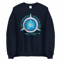 Star Trek: Lower Decks Cetacean Ops Delta Large Logo Fleece Crewneck Sweatshirt 9 Star Trek: Lower Decks Cetacean Ops Delta Large Logo Fleece Crewneck Sweatshirt -T-shirt Store ST LD CODLL 100362 NVY MF