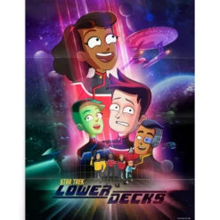 Star Trek: Lower Decks Crew Key Art Premium Satin Poster 5 Star Trek: Lower Decks Crew Key Art Premium Satin Poster -T-shirt Store ST LD KA2 Poster RO