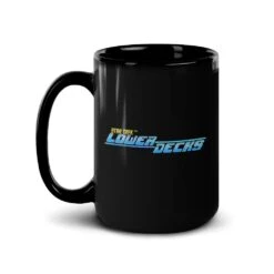 Star Trek: Lower Decks Logo Black Mug -T-shirt Store ST LD LOGOH 15oz Black Mug Mockup Left