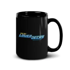 Star Trek: Lower Decks Logo Black Mug -T-shirt Store ST LD LOGOH 15oz Black Mug Mockup Right