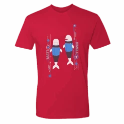 Star Trek: Lower Decks Matt & Kimolu Adult Short Sleeve T-Shirt 12 Star Trek: Lower Decks Matt & Kimolu Adult Short Sleeve T-Shirt -T-shirt Store ST LD MK 100011 RED FR MF