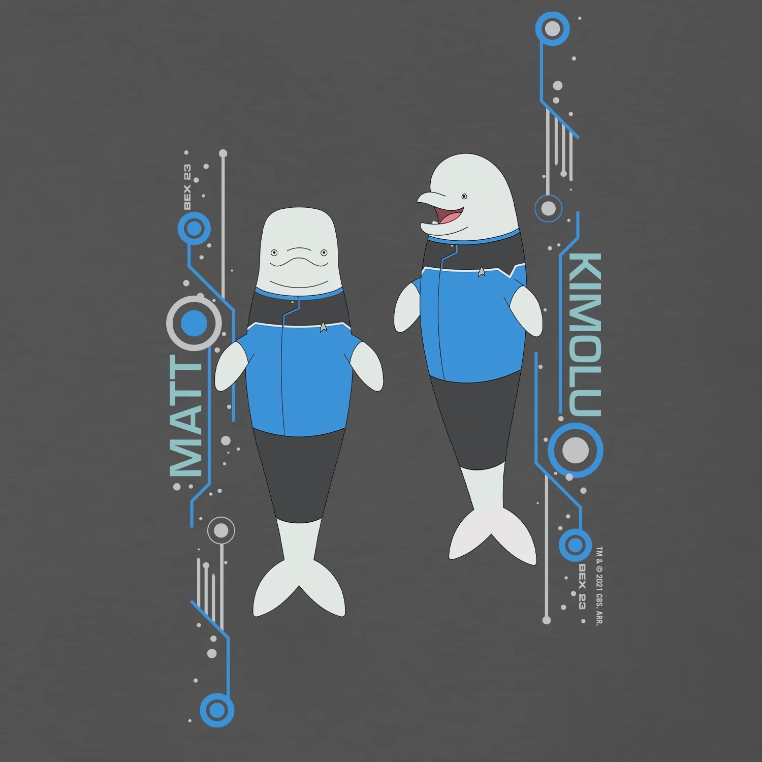 Star Trek: Lower Decks Matt & Kimolu Adult Short Sleeve T-Shirt 4 Star Trek: Lower Decks Matt & Kimolu Adult Short Sleeve T-Shirt - Image 2