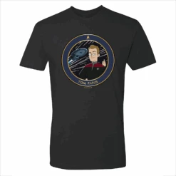 Star Trek: Lower Decks Tom Paris Plate Adult Short Sleeve T-Shirt -T-shirt Store ST LD TOM 100011 Adult ShortSleeve Tshirt Black MF