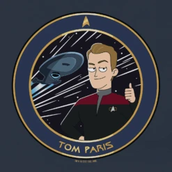 Star Trek: Lower Decks Tom Paris Plate Adult Short Sleeve T-Shirt -T-shirt Store ST LD TOM 100011 Adult ShortSleeve Tshirt RO
