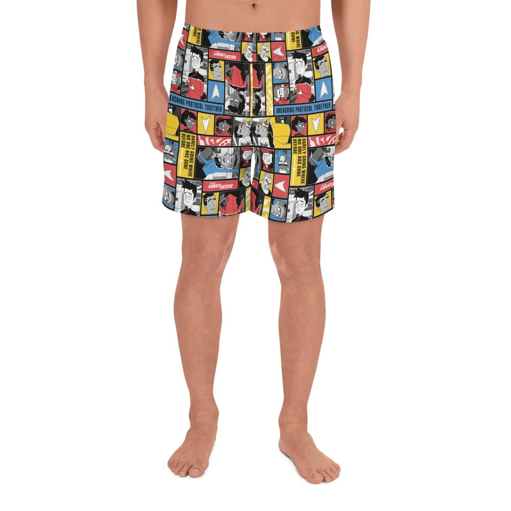 Star Trek: Lower Decks Blocks Pattern Athletic Shorts 4 Star Trek: Lower Decks Blocks Pattern Athletic Shorts - Image 2