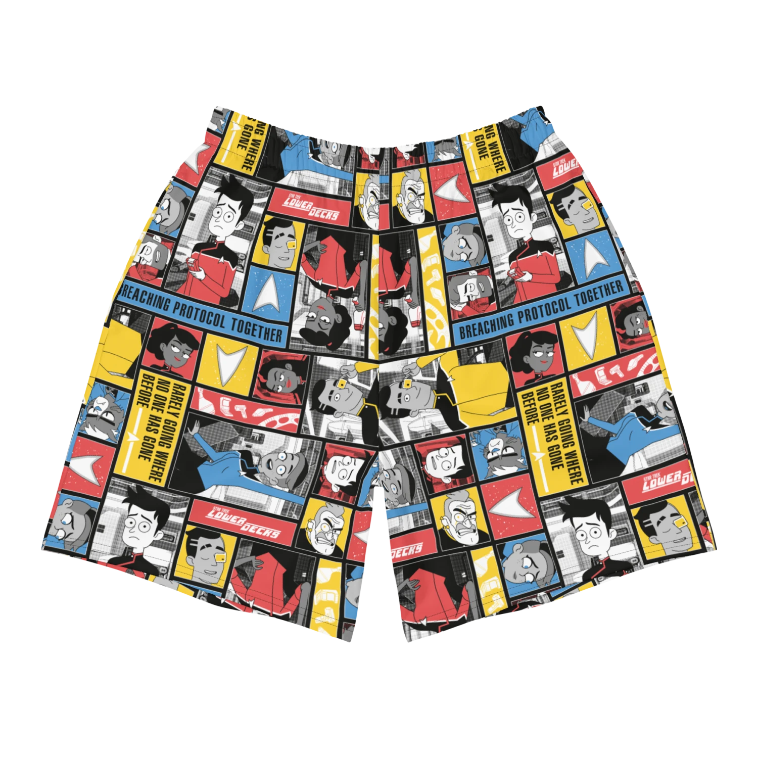 Star Trek: Lower Decks Blocks Pattern Athletic Shorts 3 Star Trek: Lower Decks Blocks Pattern Athletic Shorts