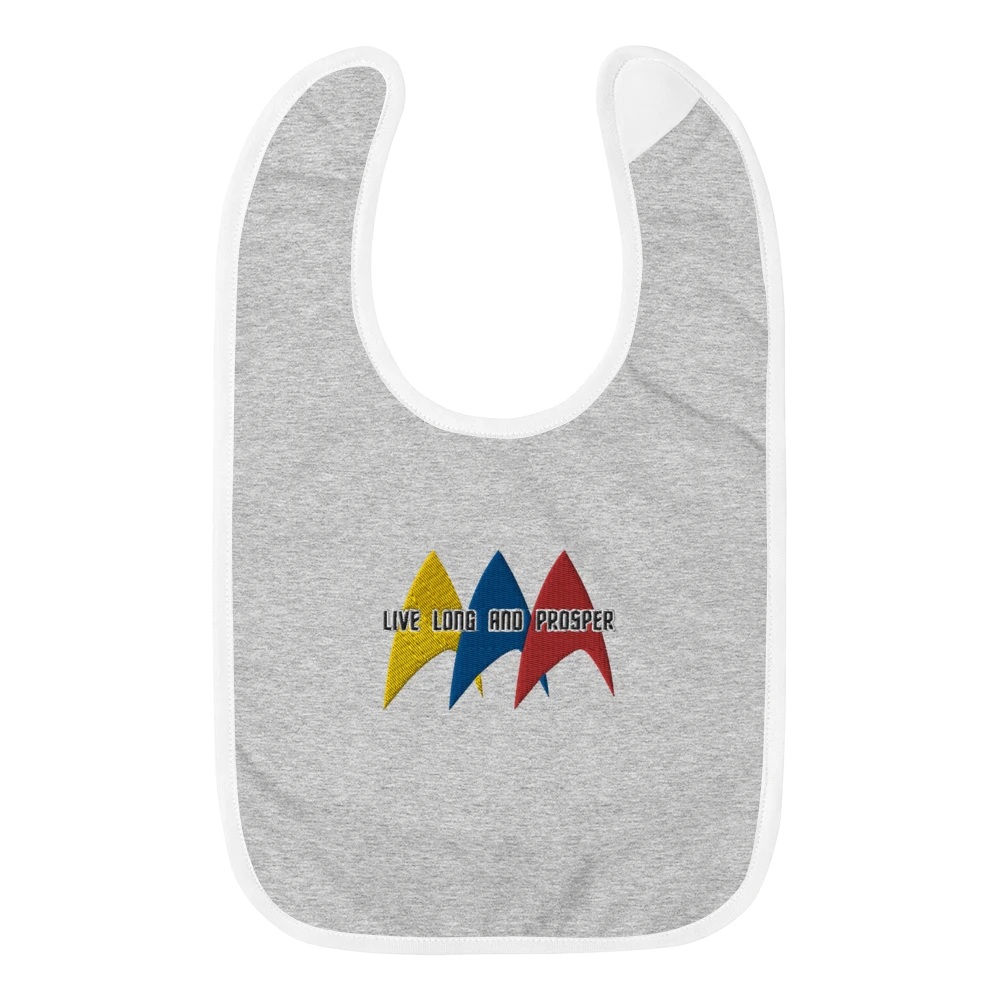 Star Trek: The Original Series Live Long & Prosper Embroidered Baby Bib 4 Star Trek: The Original Series Live Long & Prosper Embroidered Baby Bib - Image 2