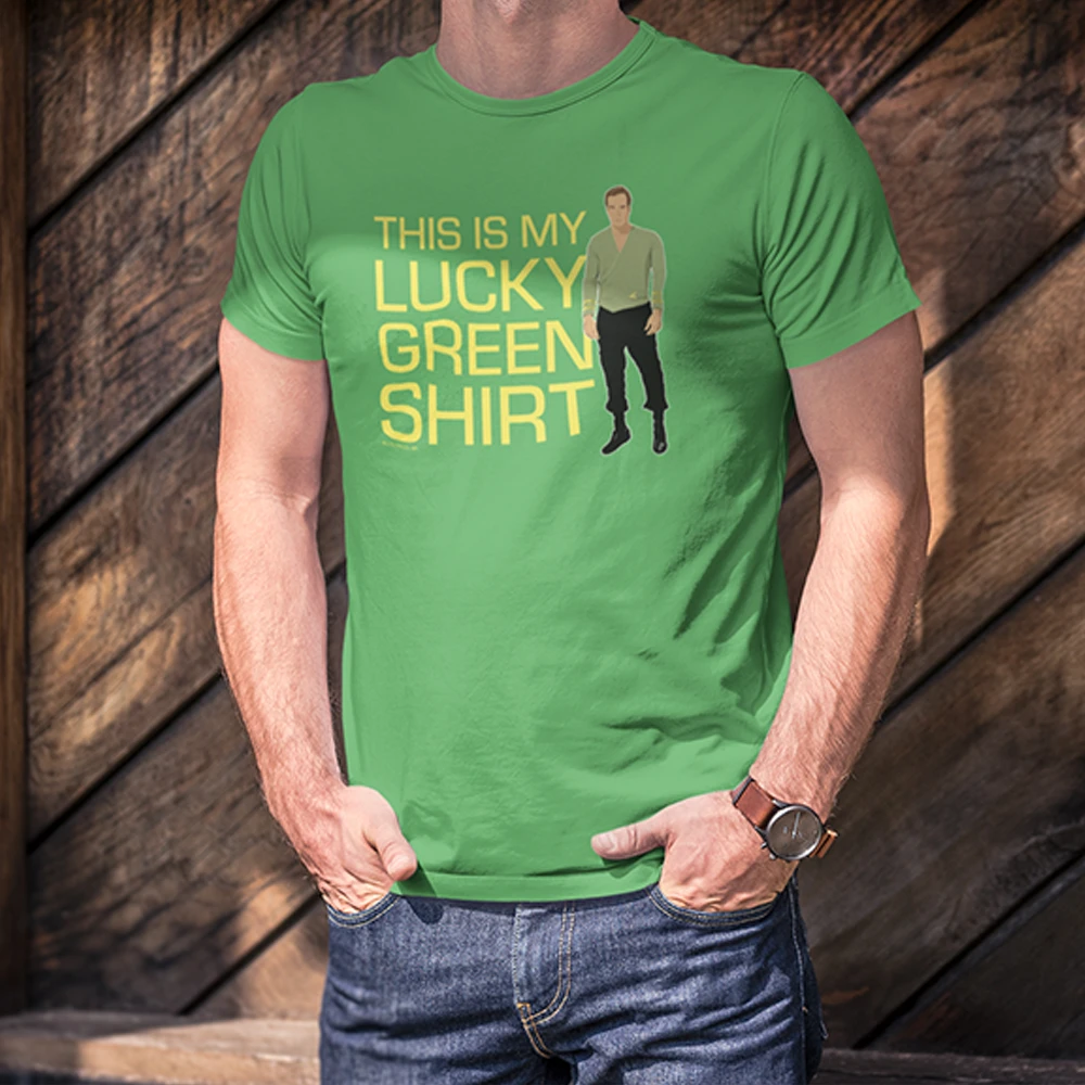 Star Trek: The Original Series Lucky Green Shirt Adult Short Sleeve T-Shirt 3 Star Trek: The Original Series Lucky Green Shirt Adult Short Sleeve T-Shirt