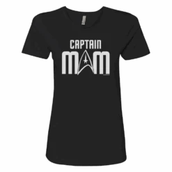 Star Trek: The Original Series Captain Mom Women's Short Sleeve T-Shirt -T-shirt Store ST MOM 64 100012 BLACK MF