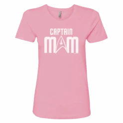 Star Trek: The Original Series Captain Mom Women's Short Sleeve T-Shirt -T-shirt Store ST MOM 64 100012 PINK MF