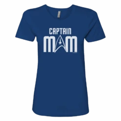 Star Trek: The Original Series Captain Mom Women's Short Sleeve T-Shirt -T-shirt Store ST MOM 64 100012 ROYAL MF